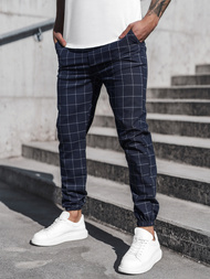 Spodnie męskie chino joggery granatowe OZONEE DJ/2275/22Z