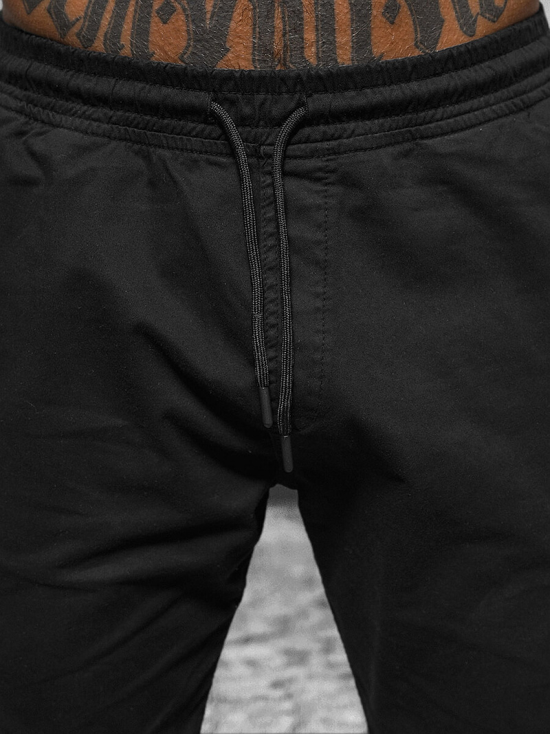 Чоловічі штани джоггери чорнi OZONEE O/PAN23023