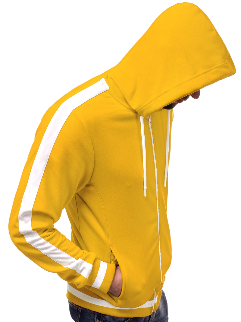 Bluza z kapturem męska żólta OZONEE A/1009Z