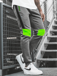 Spodnie dresowe męskie grafitowe OZONEE JS/K10019SP