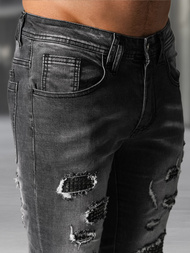 Spodnie jeansowe męskie slim fit czarne OZONEE NB/MP0152NZ