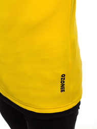 T-Shirt z kapturem męski żółty OZONEE O/1273Z