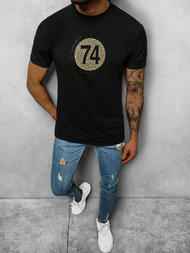 T-Shirt męski czarny OZONEE NB/3003