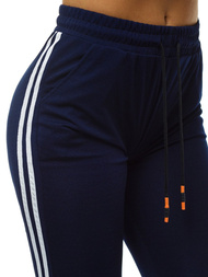 Spodnie dresowe krótkie damskie granatowe OZONEE JS/1021/D4