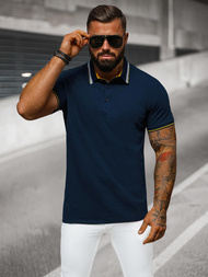 Футболка Поло Чоловіча Tемно-Cиня OZONEE O/DA729