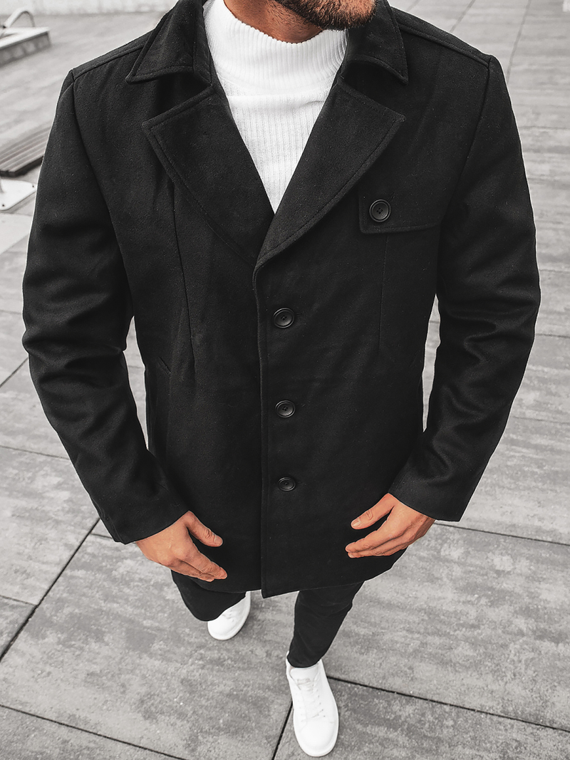 Пальто чоловіче Чорне OZONEE N/5922Z