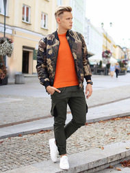 Spodnie męskie joggery zielone OZONEE A/705