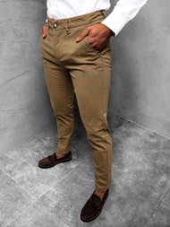Spodnie chinosy męskie camelowe OZONEE JB/JP1143/10