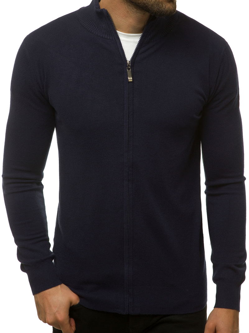 Sweter męski rozpinany granatowy OZONEE TMK/YY07/16Z