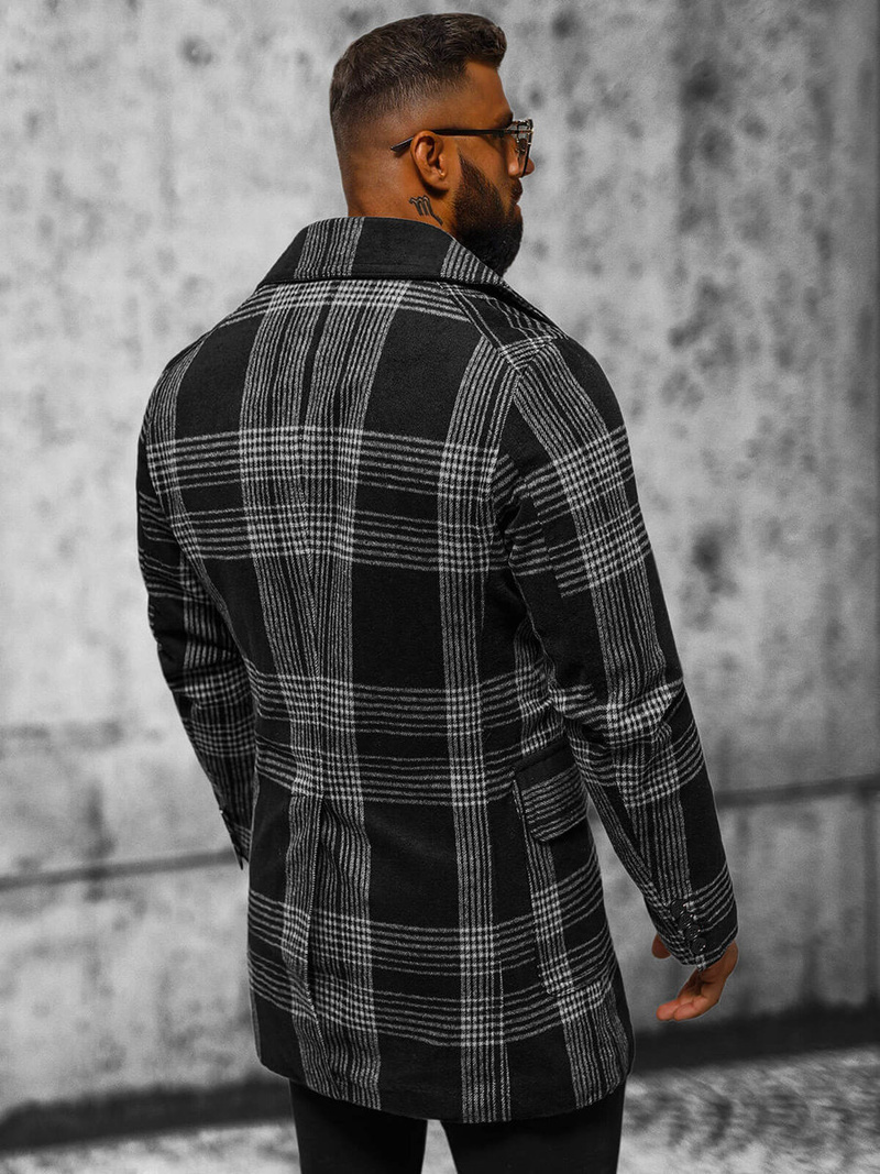 Пальто чоловіче Чорний OZONEE JS/JP1193Z