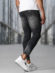 Spodnie jeansowe męskie slim fit czarne OZONEE NB/MP0063/1NZ
