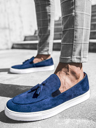 Buty męskie slip on granatowe tam/475