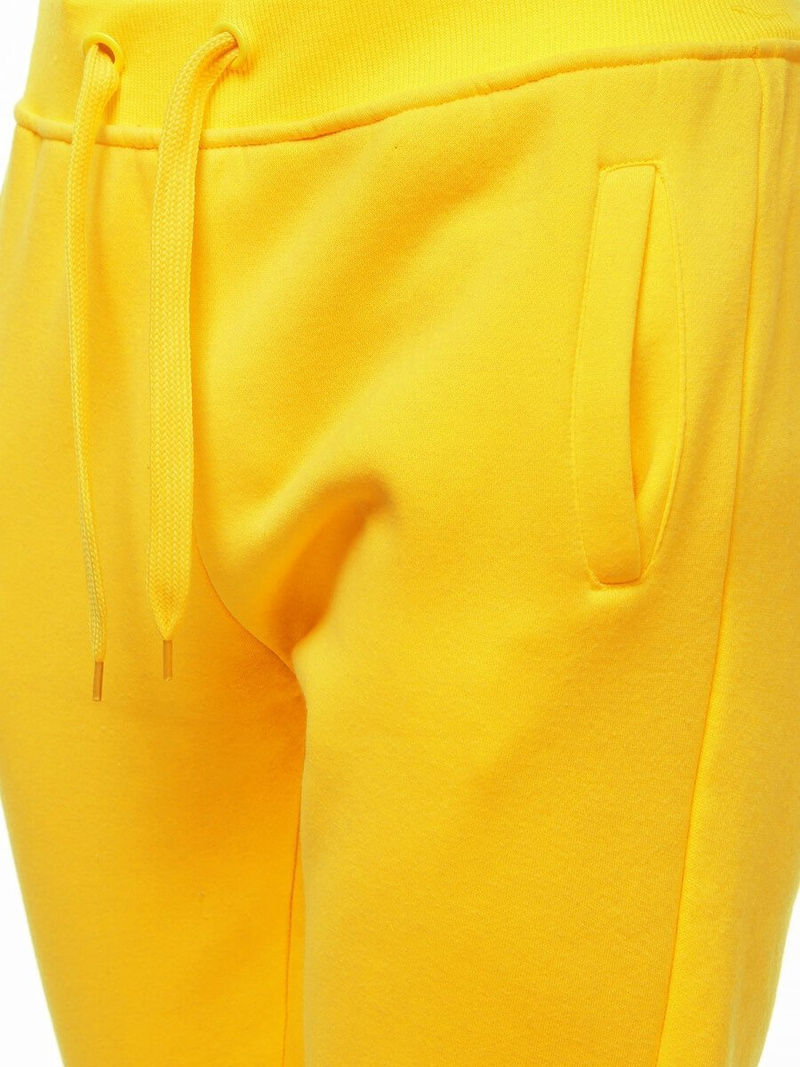 Spodnie dresowe męskie jasnożółte OZONEE JS/XW01/69