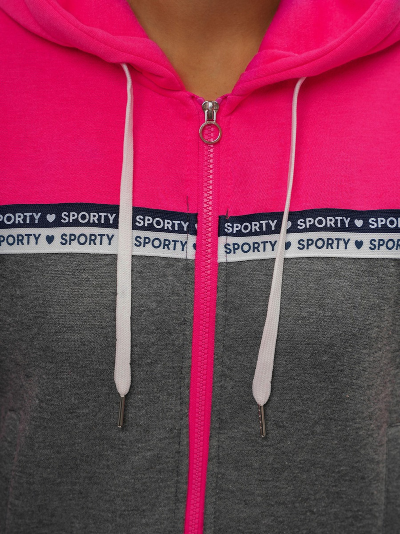 Жіноча Толстовка Рожево-Сiра OZONEE JS/B26044Z