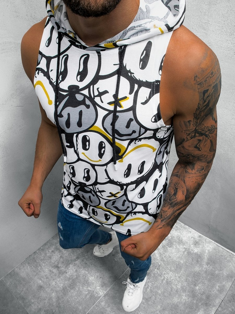 Майка чоловіча Бiло-Чорна OZONEE O/BL304Z