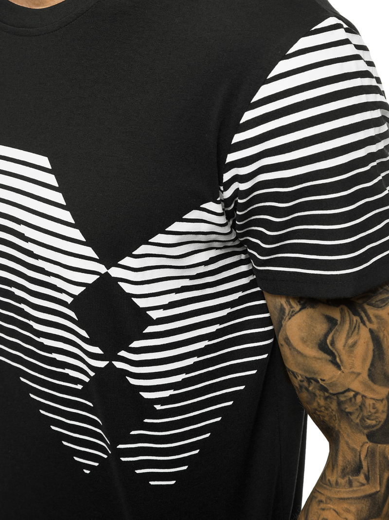 Футболка чоловіча Чорна OZONEE JS/KS2058