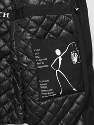 Kurtka zimowa damska długa pikowana czarna OZONEE O/W377Z