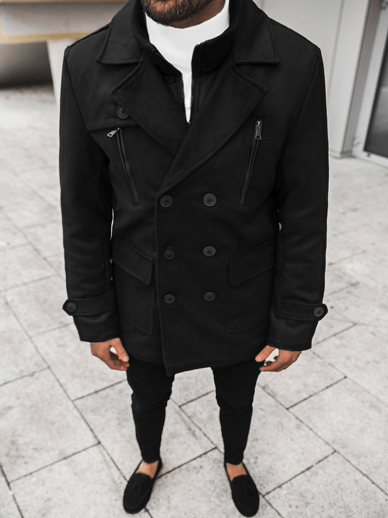 Пальто чоловіче Чорний OZONEE JS/79M3143Z