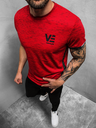 T-Shirt męski czerwony OZONEE JS/SS11123Z