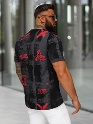 T-shirt męski czarny OZONEE O/MPO3468