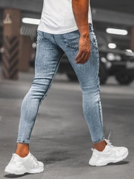 Spodnie jeansowe męskie jasno-niebieskie OZONEE DP/214