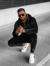 Спортивний костюм чоловічій чорний OZONEE O/3A133/A135Z