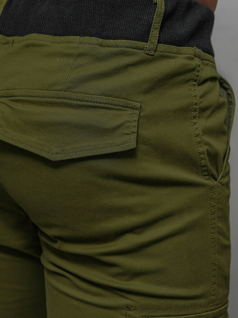 Spodnie męskie joggery cargo zielone OZONEE NB/MP0208MVZ
