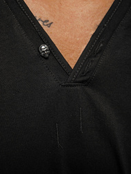 T-Shirt męski czarny OZONEE NB/3013