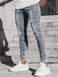Spodnie męskie jeans niebieskie OZONEE T/7509