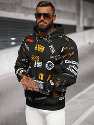 Bluza z kapturem męska czarna OZONEE JS/8B1250/3