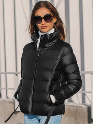 Kurtka pikowana damska czarna OZONEE JS/M23061/2Z