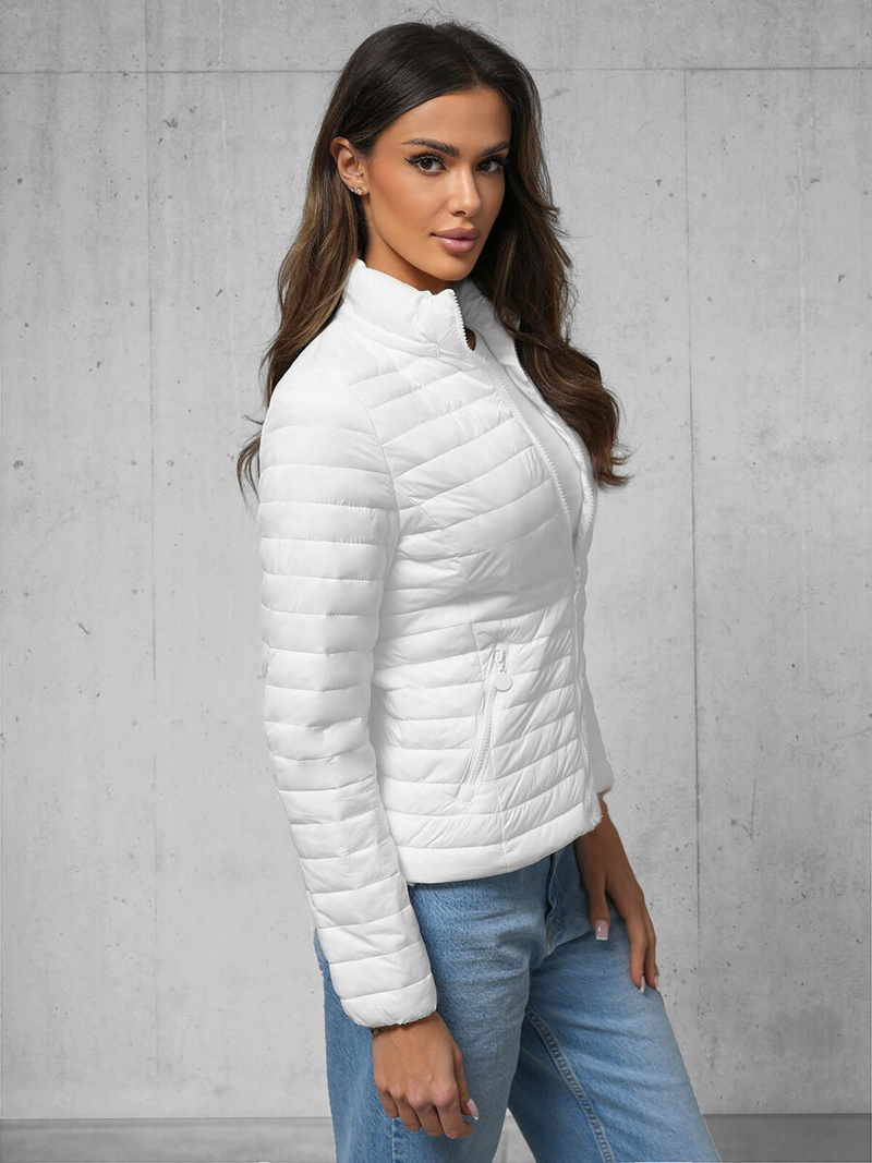 Kurtka damska pikowana biała OZONEE O/H117Z