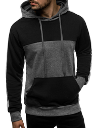 Bluza z kapturem męska grafitowa OZONEE JS/JZ11060