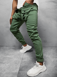 Spodnie męskie chino joggery miętowe OZONEE G/11144