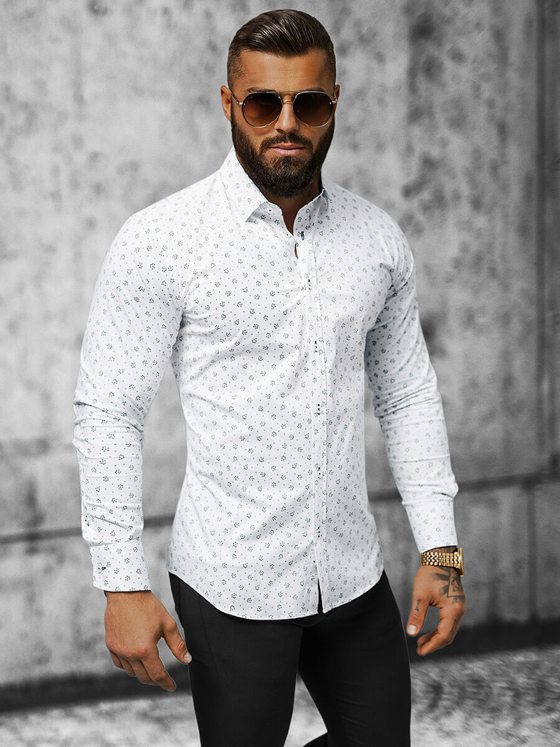 Koszula męska biała OZONEE O/V10