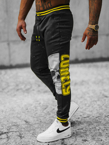 Spodnie dresowe męskie czarne OZONEE JS/K10228Z