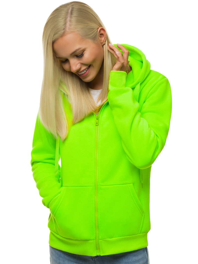 Bluza rozpinana damska zielono-neonowa OZONEE JS/W03Z