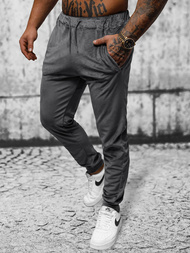 Чоловічі чорні велюрові спортивні Графітові OZONEE JS/8K1172/6