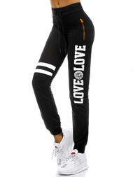Spodnie dresowe damskie czarne OZONEE O/9927