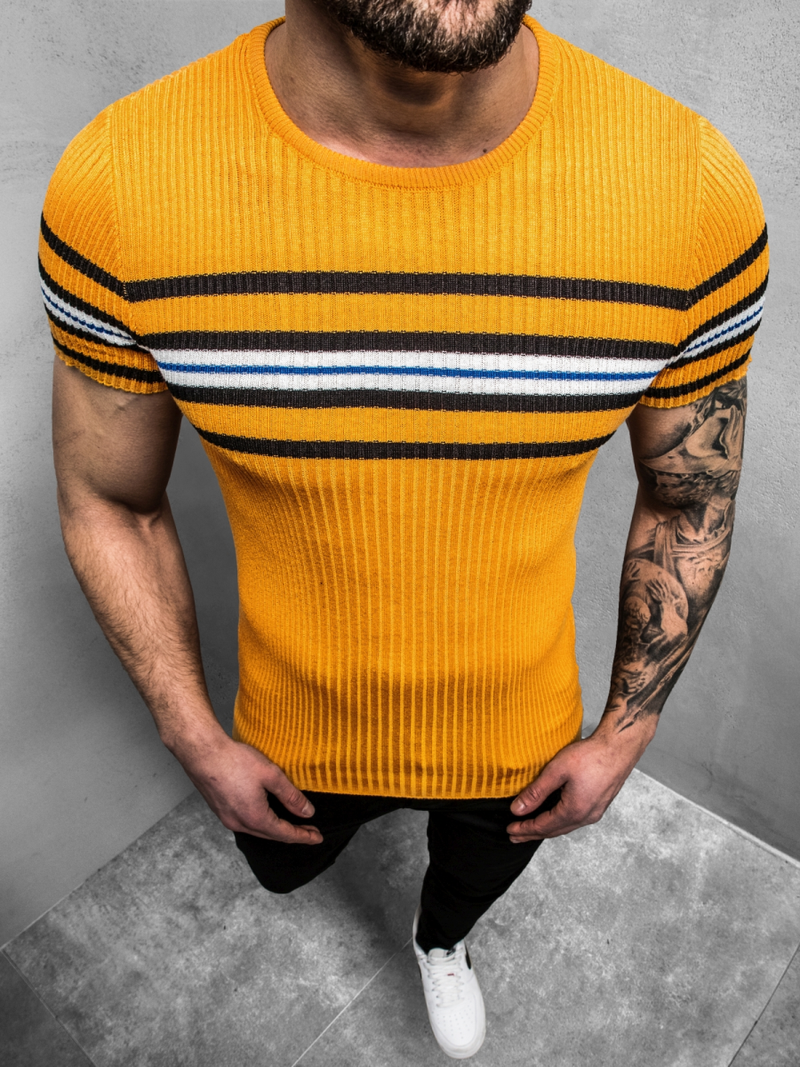 Светр чоловічій Гiрчичний OZONEE L/2296Z