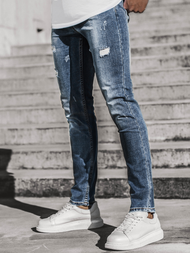 Spodnie męskie jeans niebieskie OZONEE T/6616