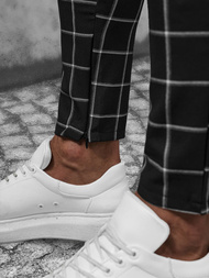 Spodnie męskie chino materiałowe czarne OZONEE DJ/550174