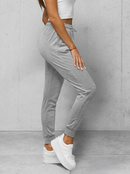 Spodnie dresowe damskie welurowe szare OZONEE JS/8K1532/2