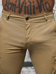 Spodnie męskie chino joggery beżowe OZONEE NB/MP0202K