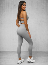 Жіночий спортивний костюм з двох частин ciрий OZONEE O/YJS7714