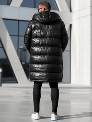 Kurtka zimowa męska długa czarna OZONEE O/M3205Z