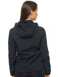 Kurtka softshell damska z kapturem czarna OZONEE JS/HH028/1