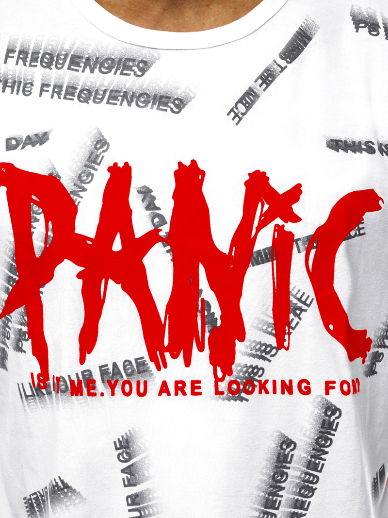 T-Shirt męski biały OZONEE JS/KS1998Z