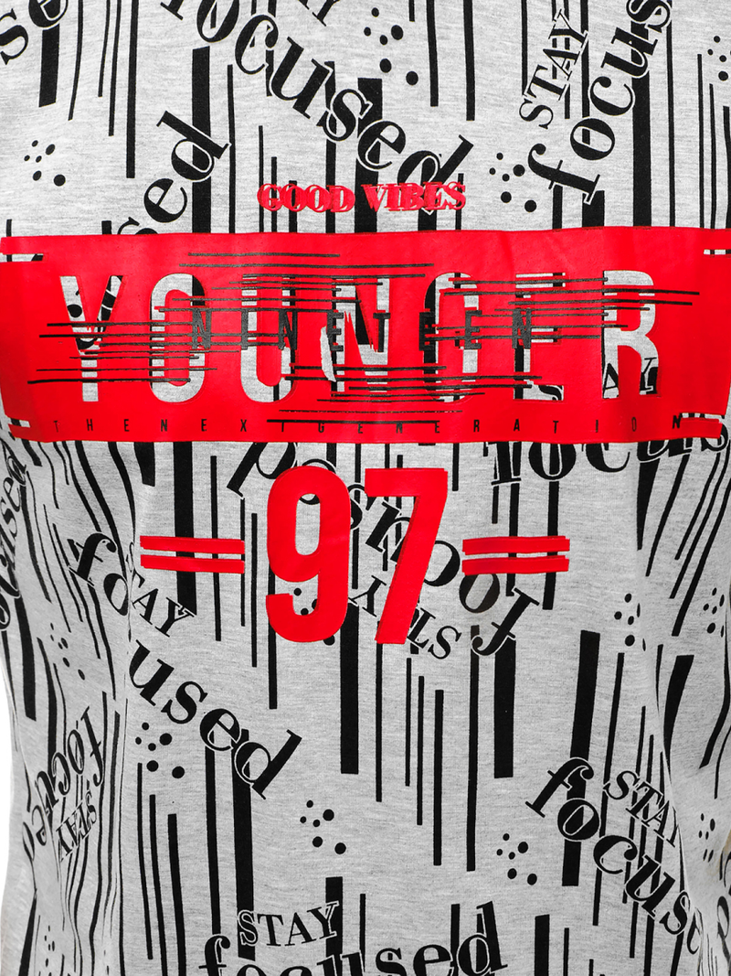 T-Shirt męski szary OZONEE JS/KS1993Z