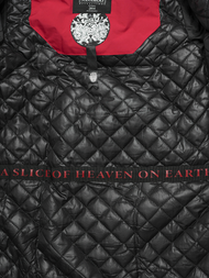 Kurtka zimowa damska długa pikowana ciemno-czerwona OZONEE O/W377